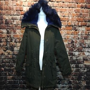 NEW 🎀 DEX Woman’s XS Blue Fur Jacket